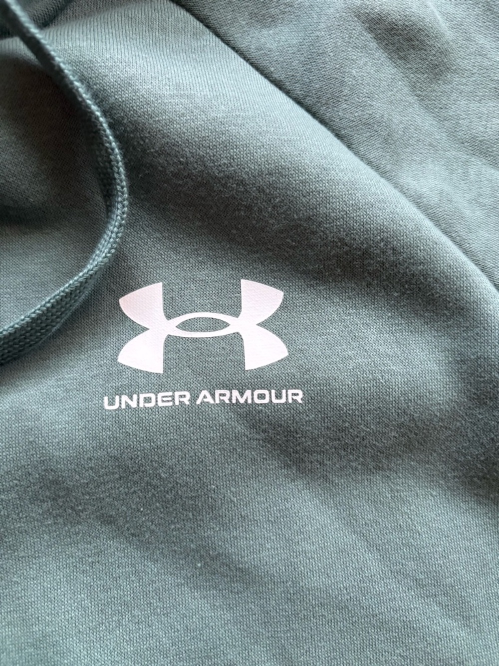 NWT Under Armour Men’s DFO Rival Fleece Short Sleeve Hoodie Medium Green NEW - Picture 4 of 4